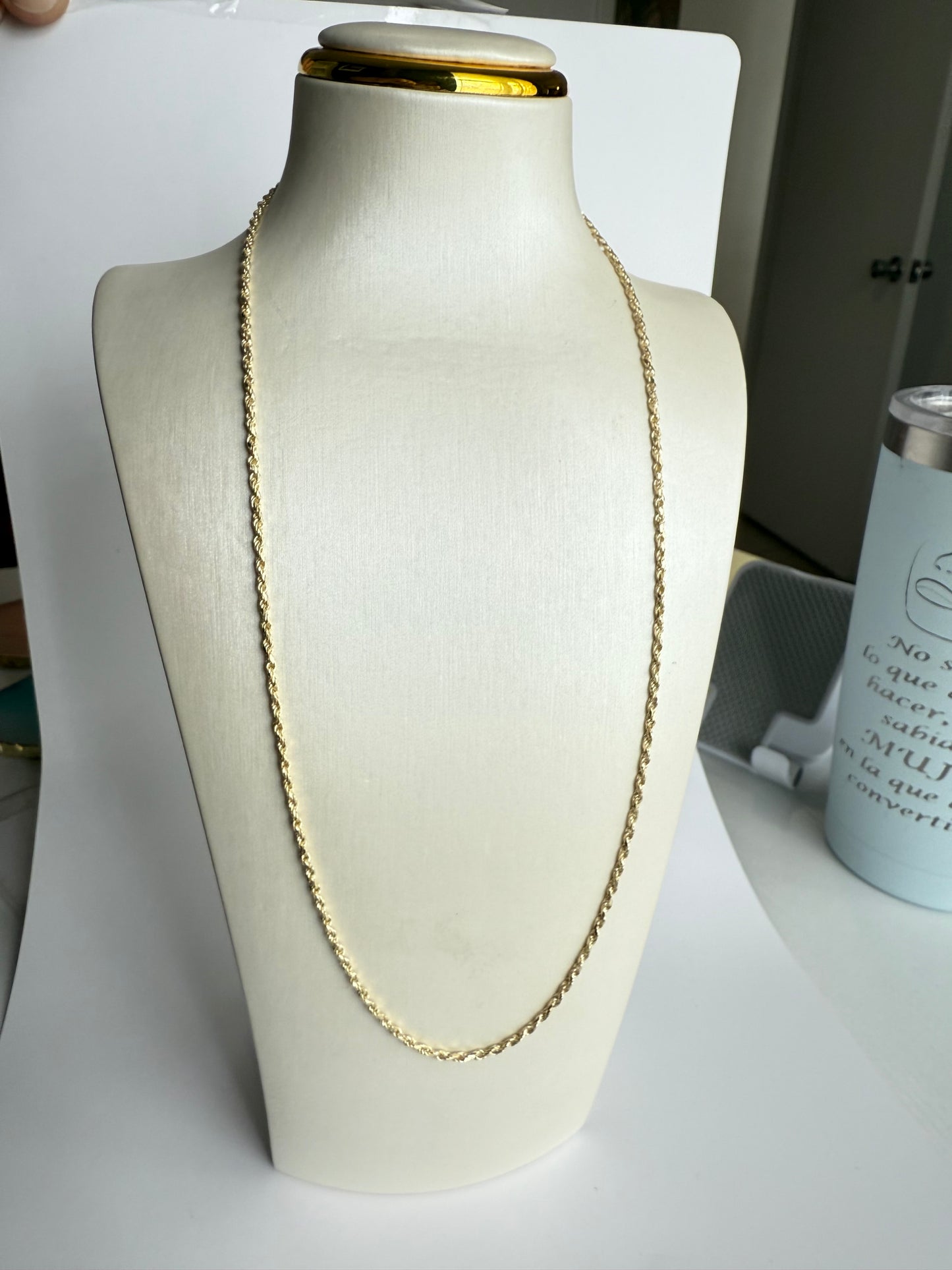 Solid 14k Gold Twisted Chain - 20 Inches