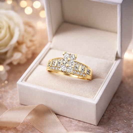 10k Gold Engagement Ring Size 6.5