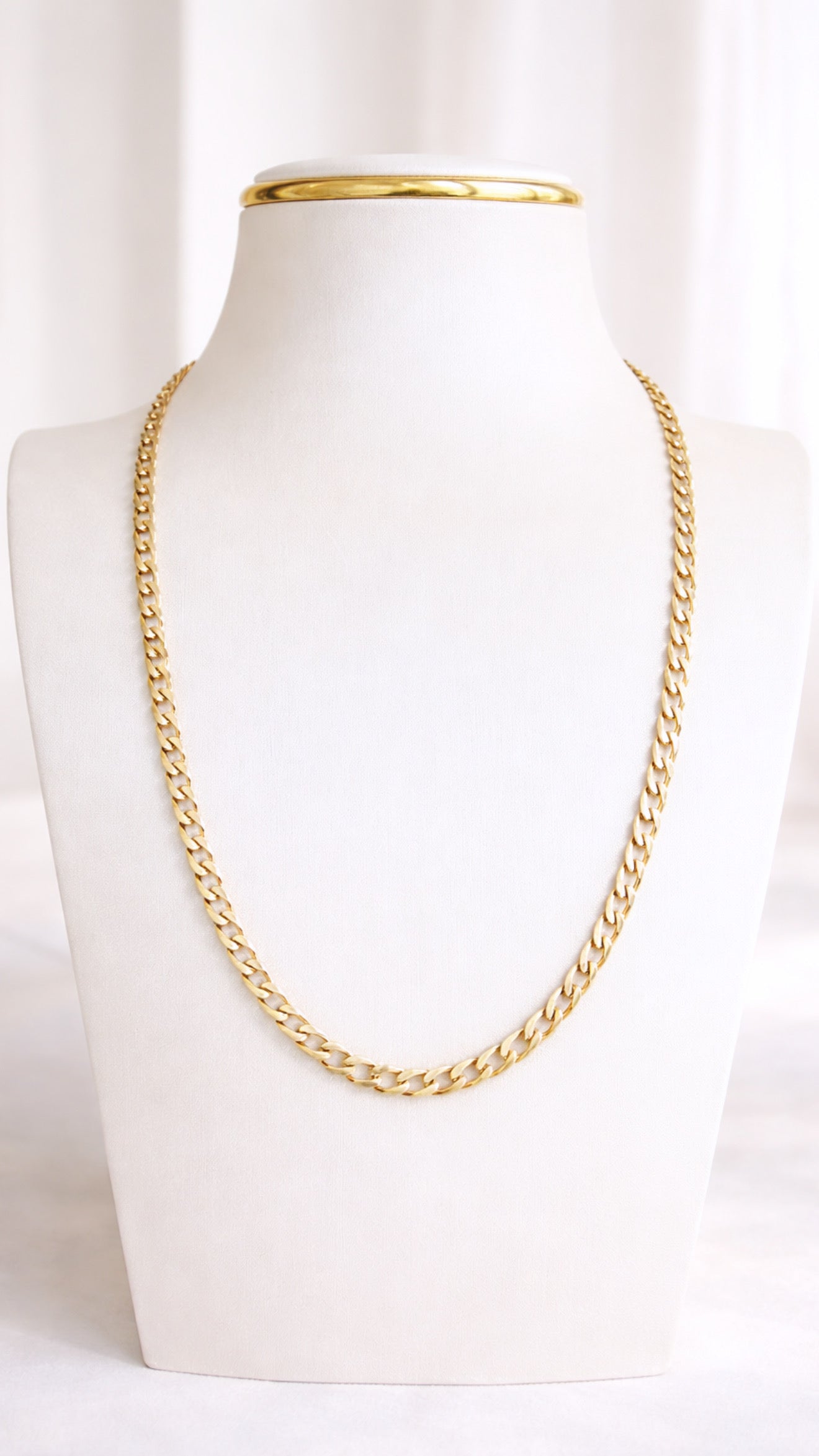 14K Gold Diamond Cut Chain Necklace 22 Inch 4mm