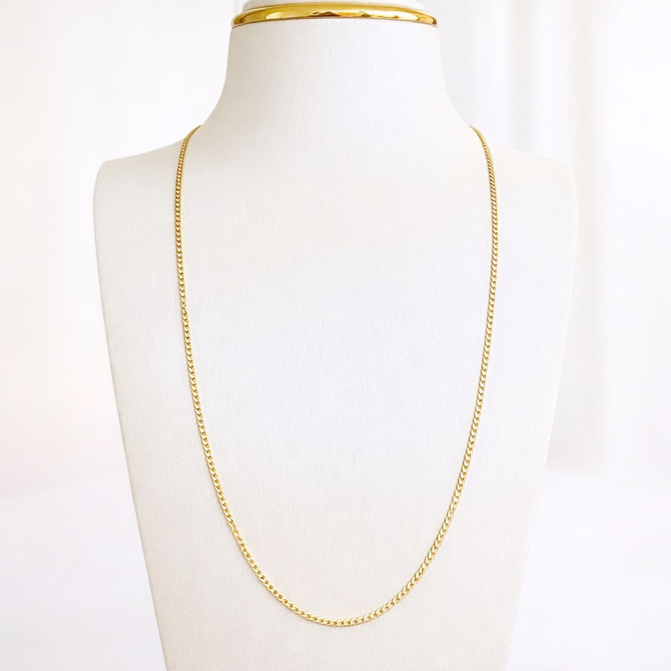 14K Gold Diamond Cut Chain Necklace 24 Inch 2.5mm