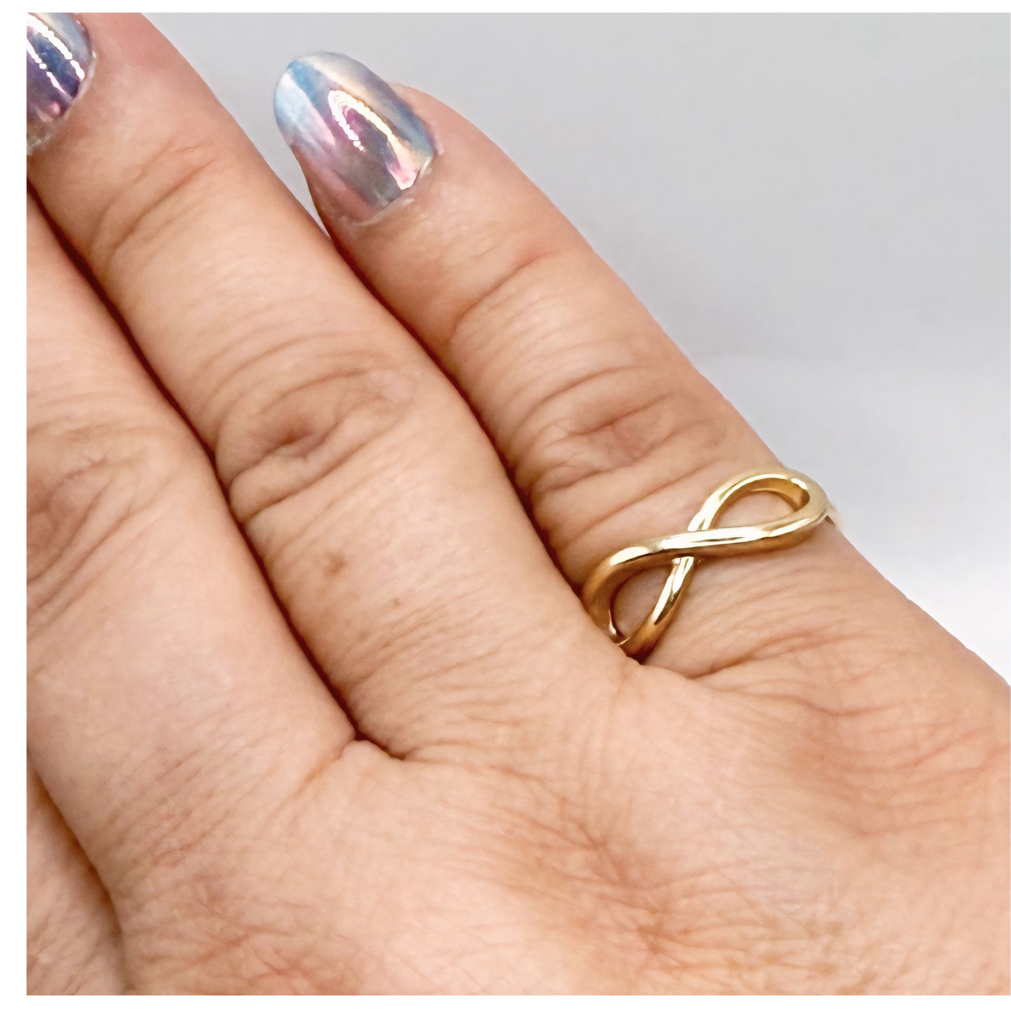 10k gold Infinity ring size 8.5 for women