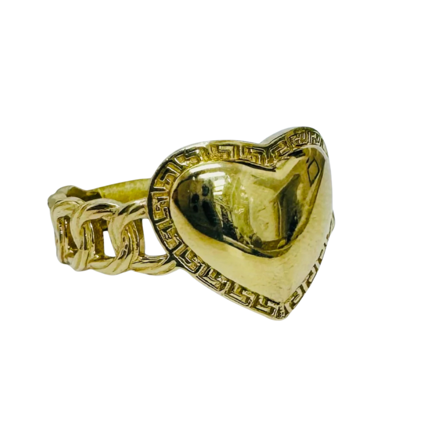 10k gold heart ring size 7.5 d3 women