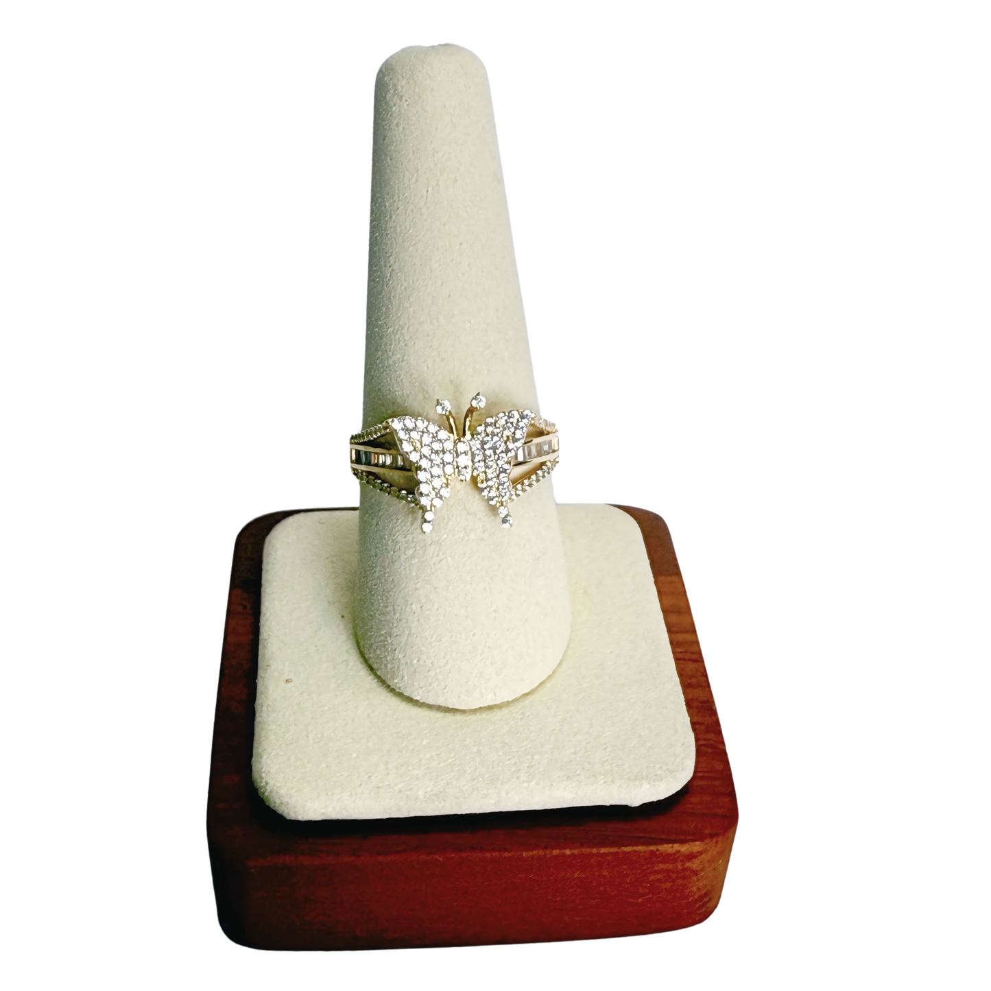 10k gold butterfly ring size 9 for women