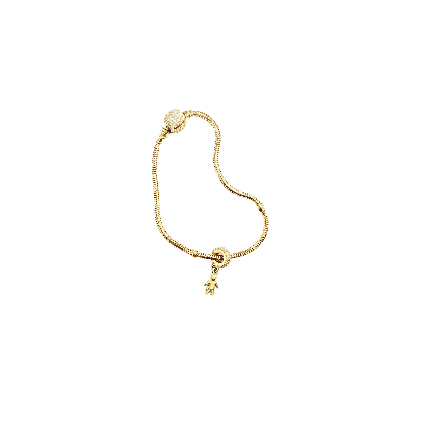 10k gold charms with zirconia and women's child ornament