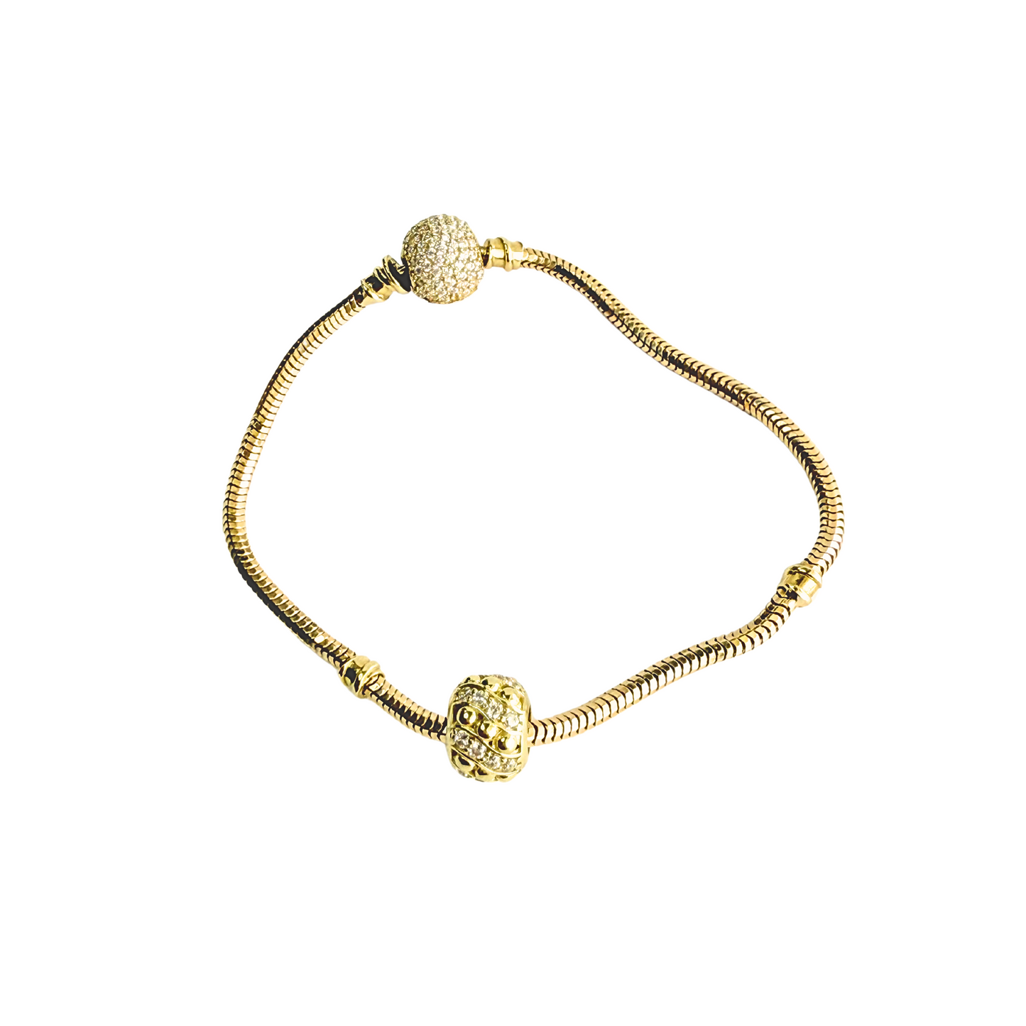 10k gold and zirconia brocade women's charms