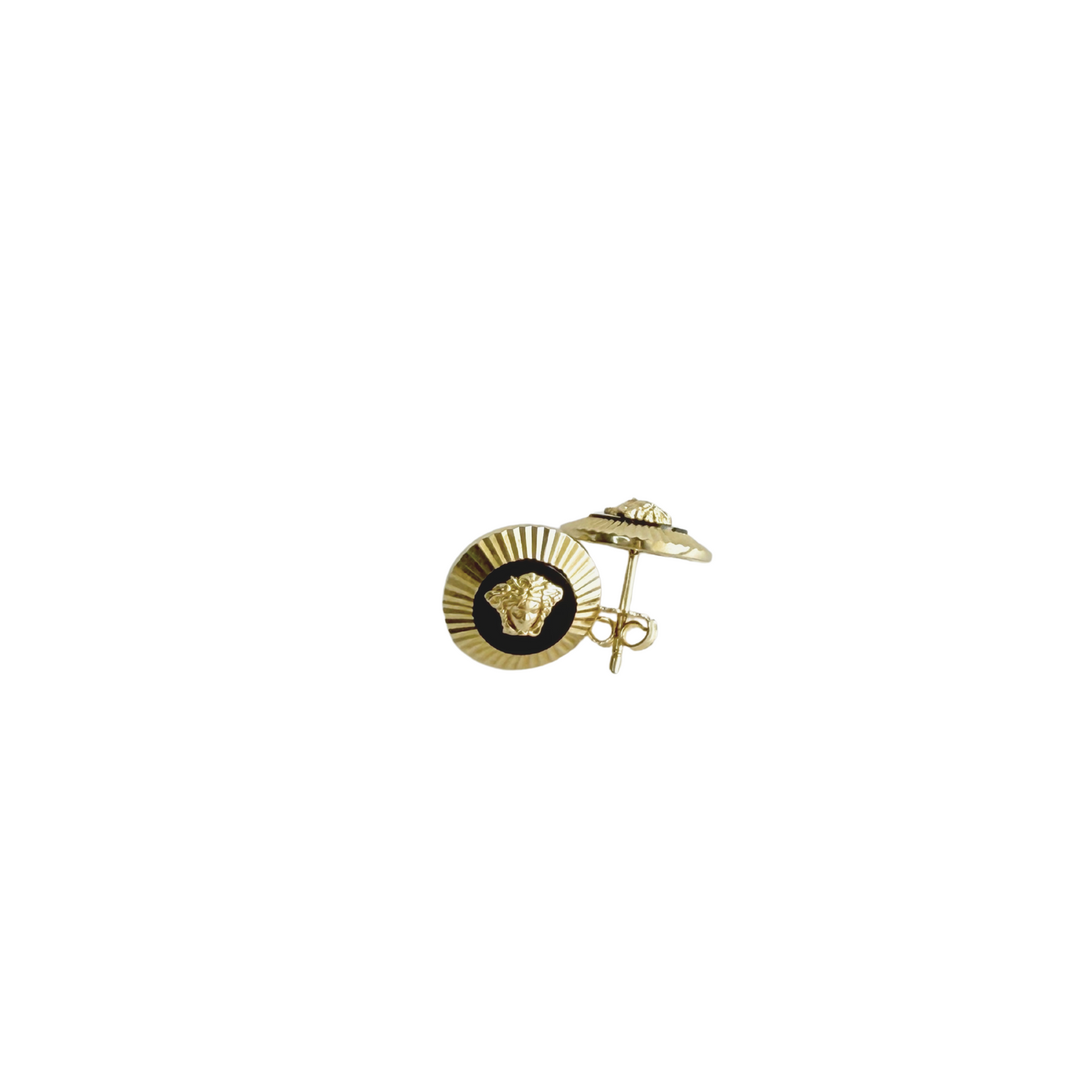 10k gold and black Versa earrings for women