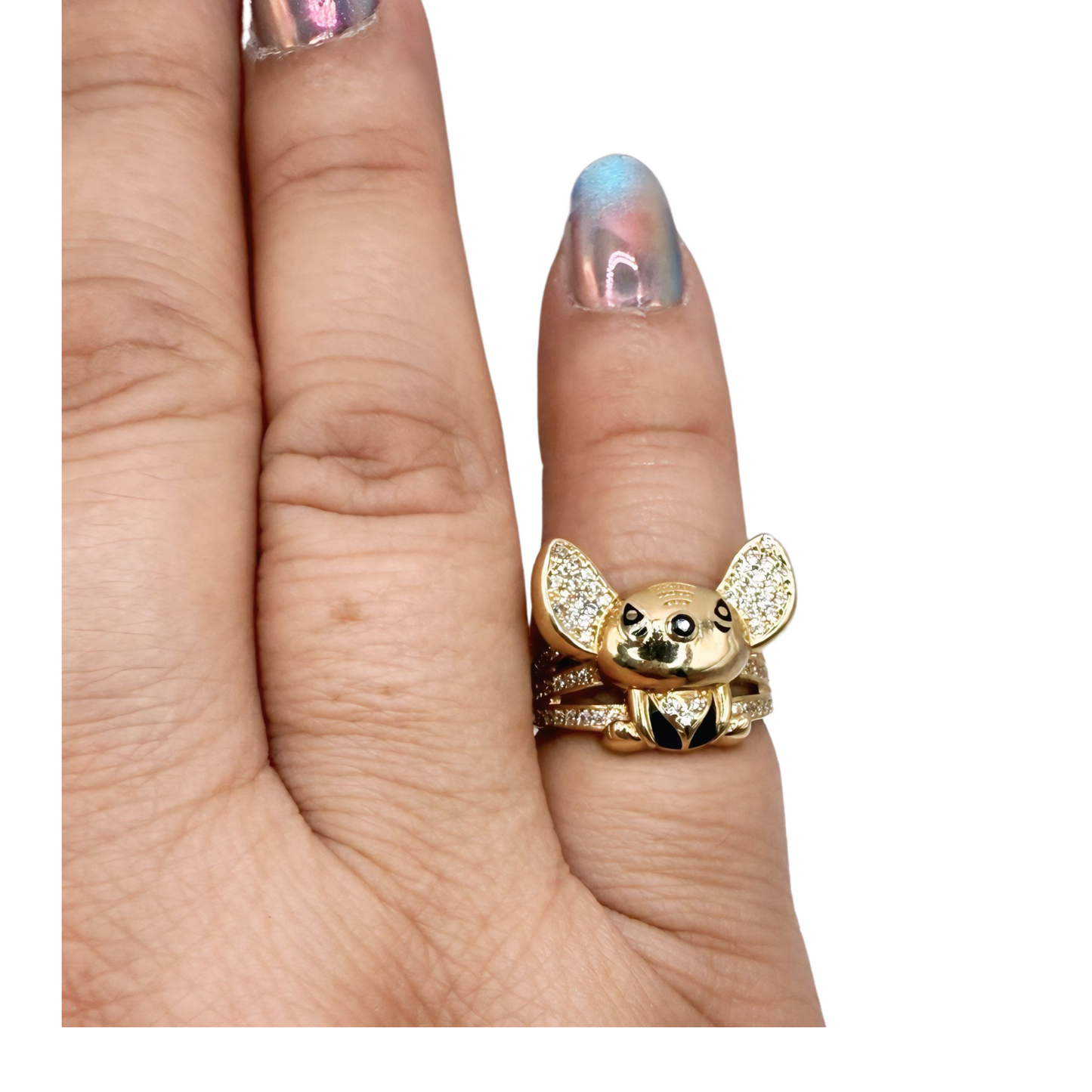 10k gold Stitch ring size 6 for women or girls