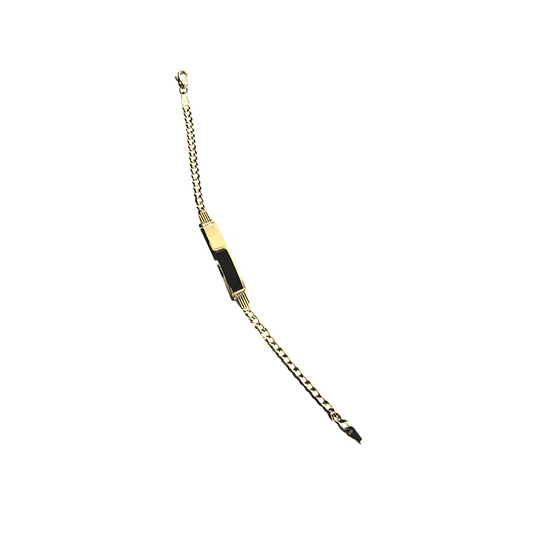 Pulsera unisex infantil de oro de 10k, talla 6