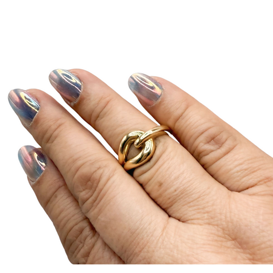 Anillo de oro de 10k talla 8 para mujer