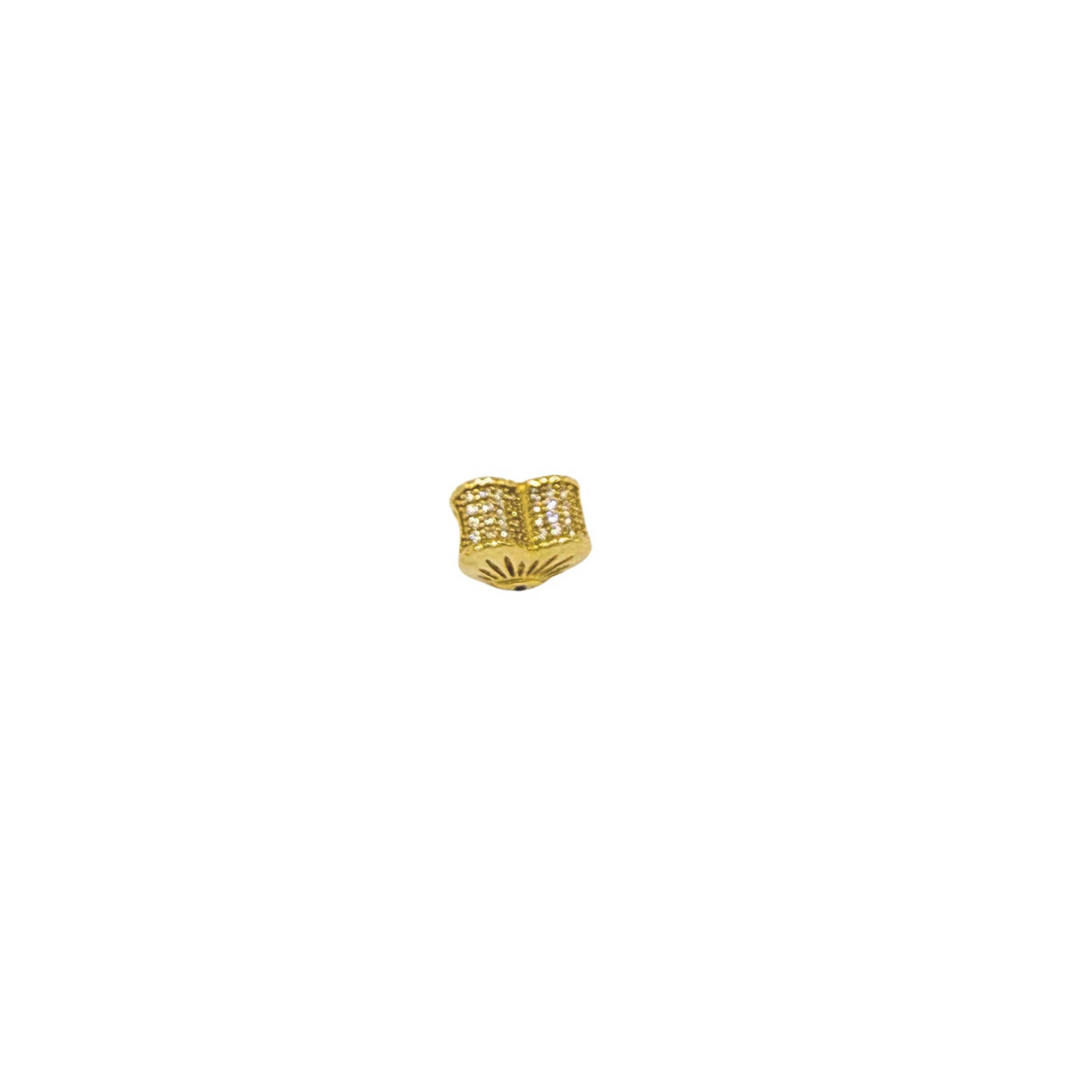 10k gold heart charms with eye and zirconia for women
