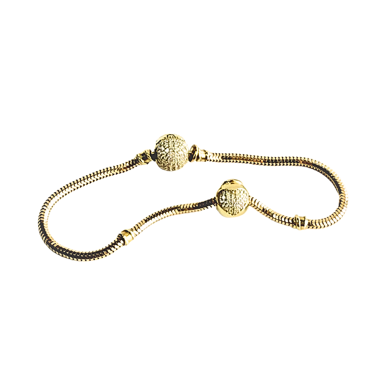 10k gold round charms with zirconia heart for women