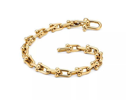 Pulsera de oro de 10 quilates estilo Tiffany - Talla 7