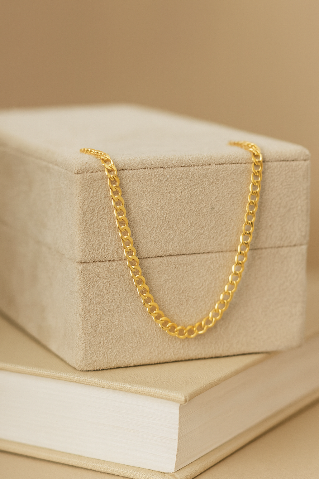 10k gold Shiny Cut Chain, size 18, 4.5 mm unisex