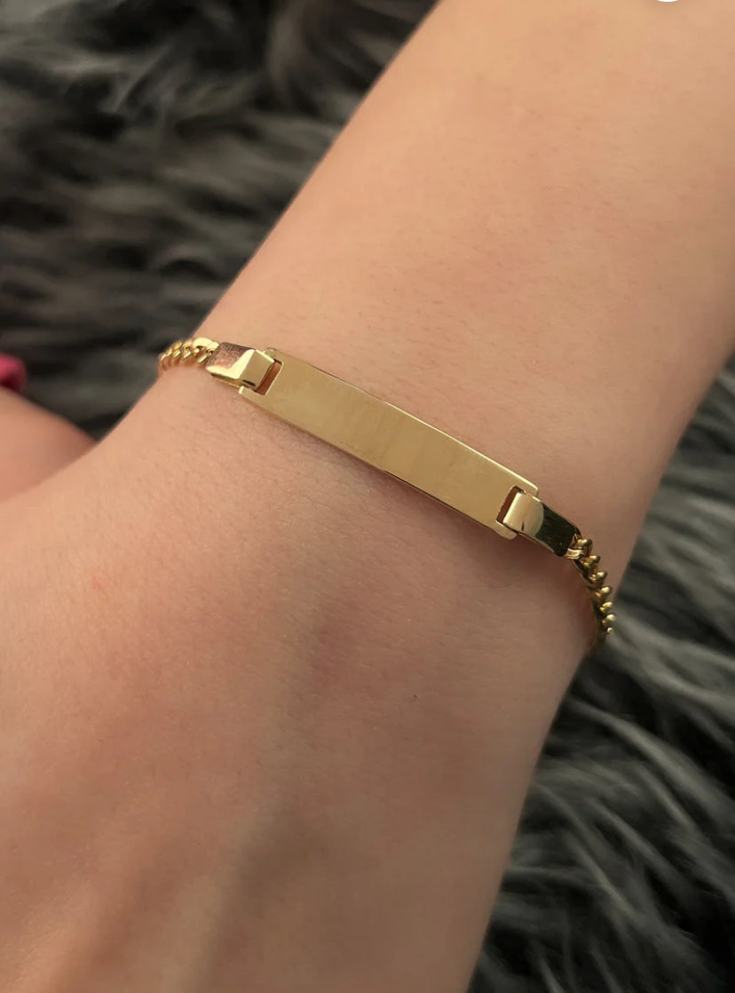 Unisex children's 10k gold bracelet, size 6