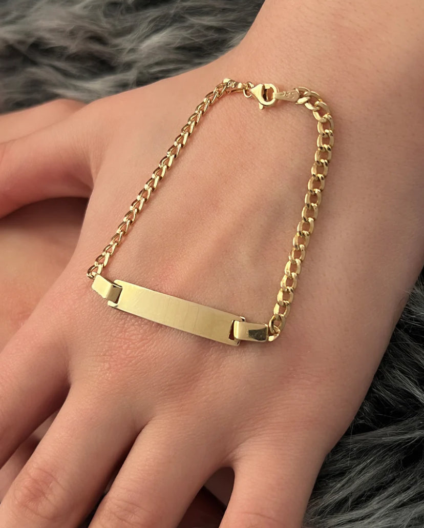 Unisex children's 10k gold bracelet, size 6