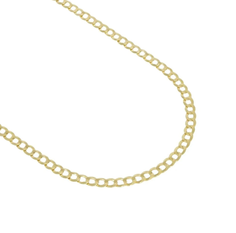 10k Gold Shine Cut Chain, Size 20, 4.5mm Unisex