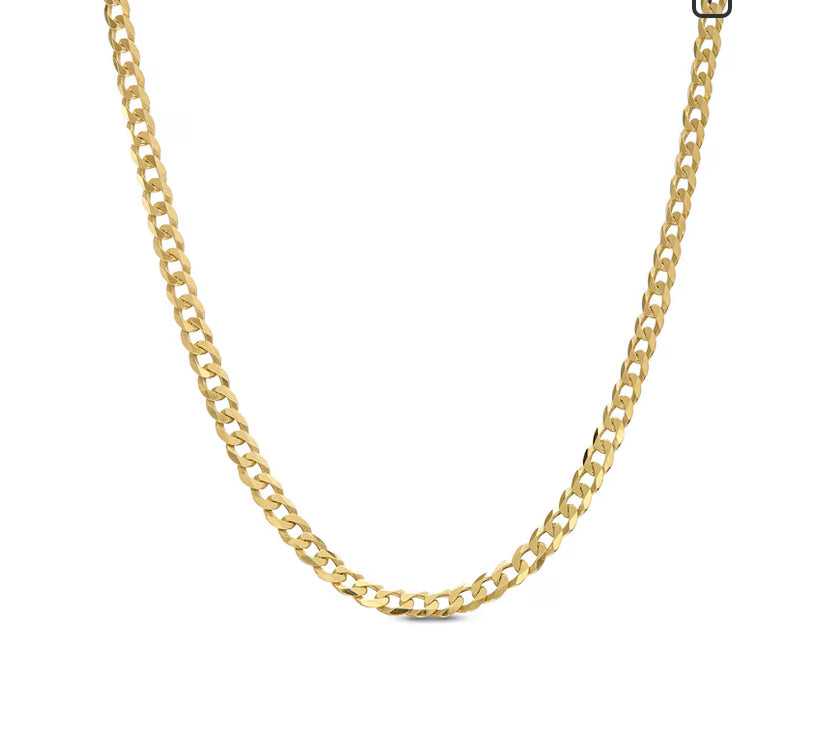 10k gold shine cut chain, size 20, 2mm unisex