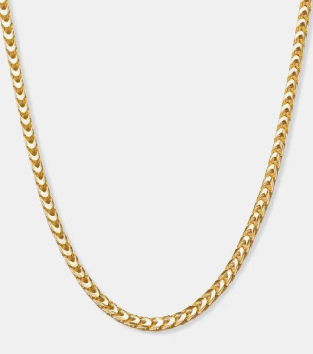 Franco chain 10k gold, size 18, 2.5mm unixes