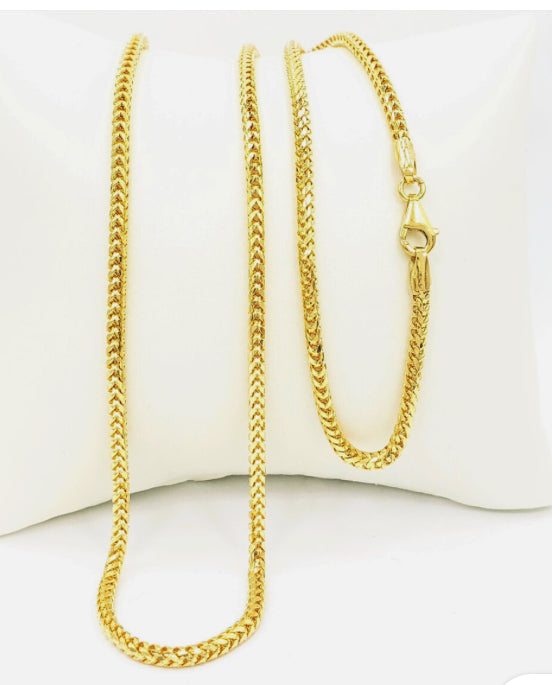 Franco chain 10k gold, size 22, 2.5mm unixes