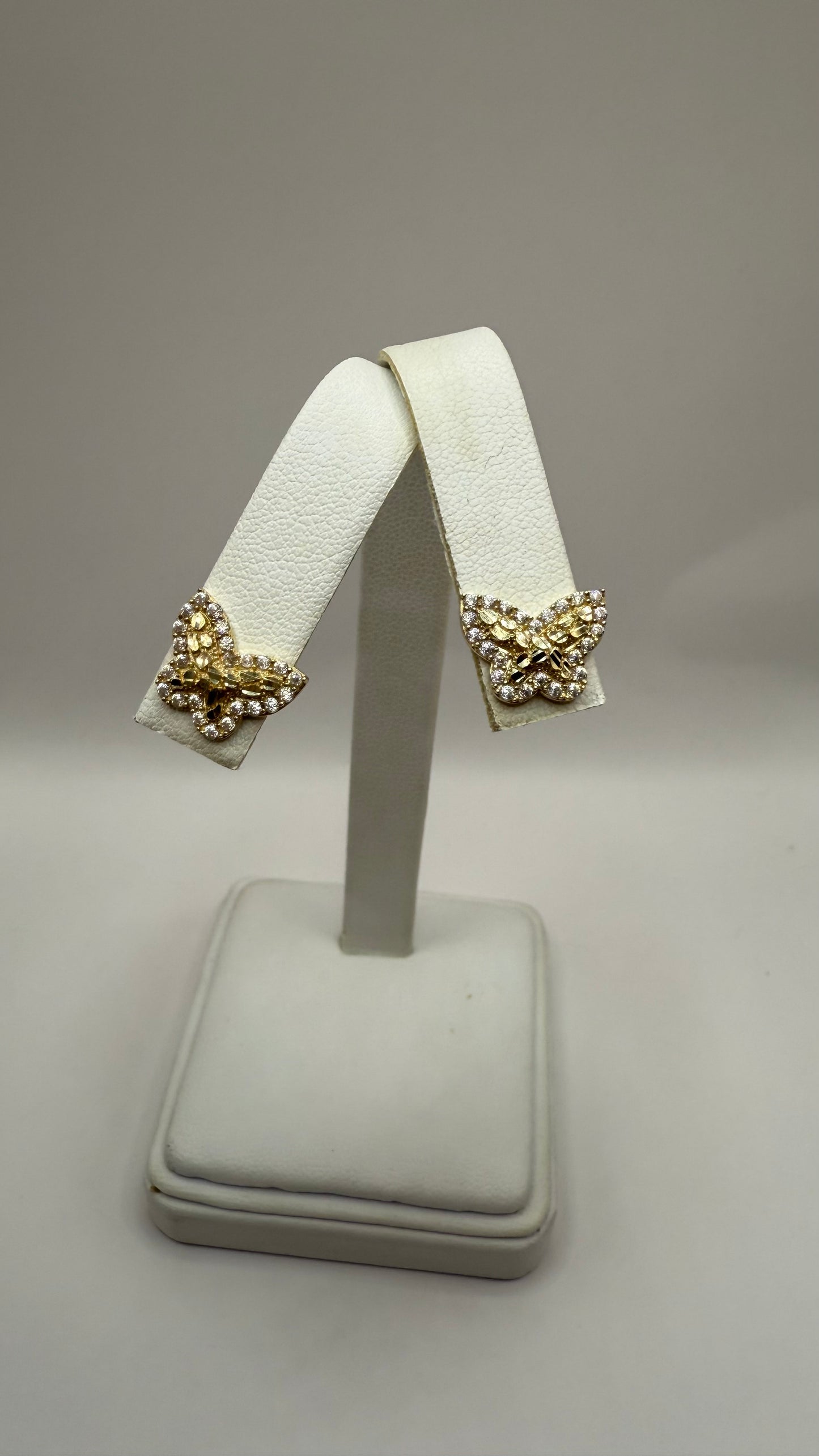 Women's 10k gold butterfly earrings