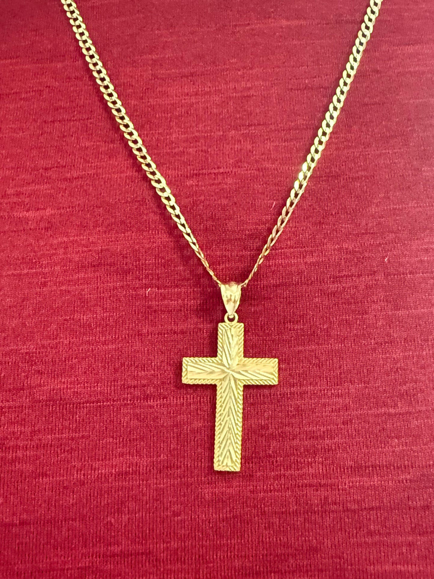 Men's 14k Gold Cross Pendant