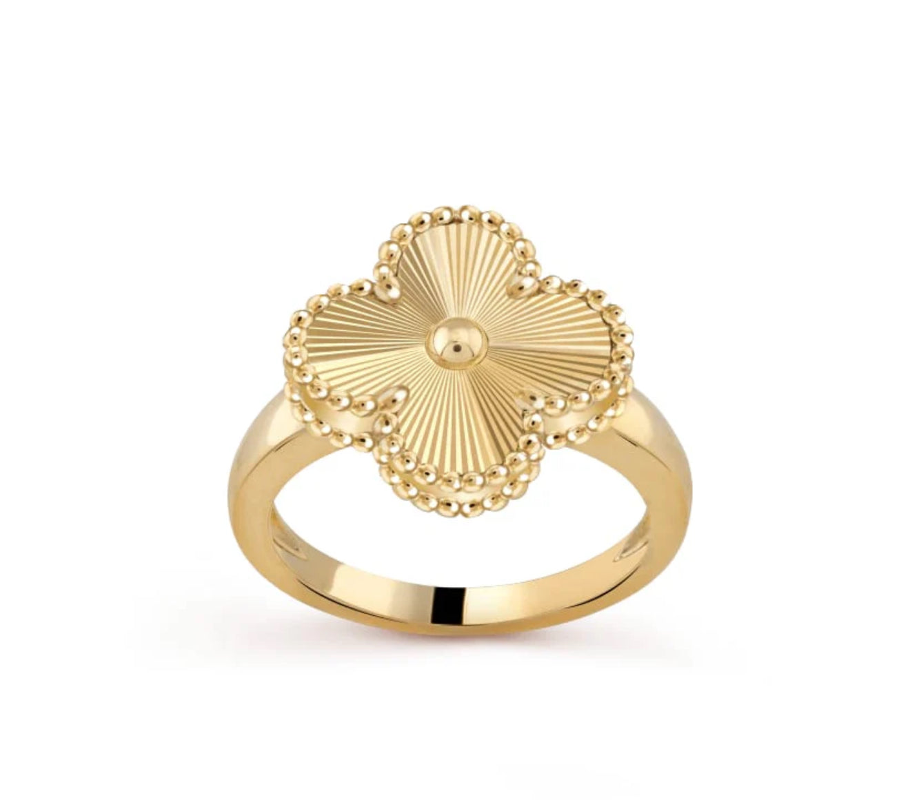 10k gold clover ring size 6 3/4 for women