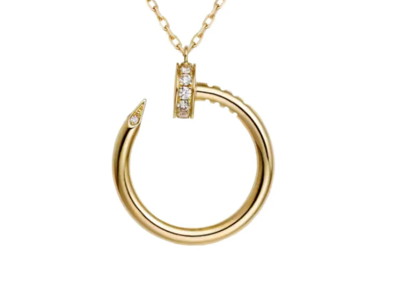 Cartier 10k gold Chain with Clarity adorned with zirconia size 18