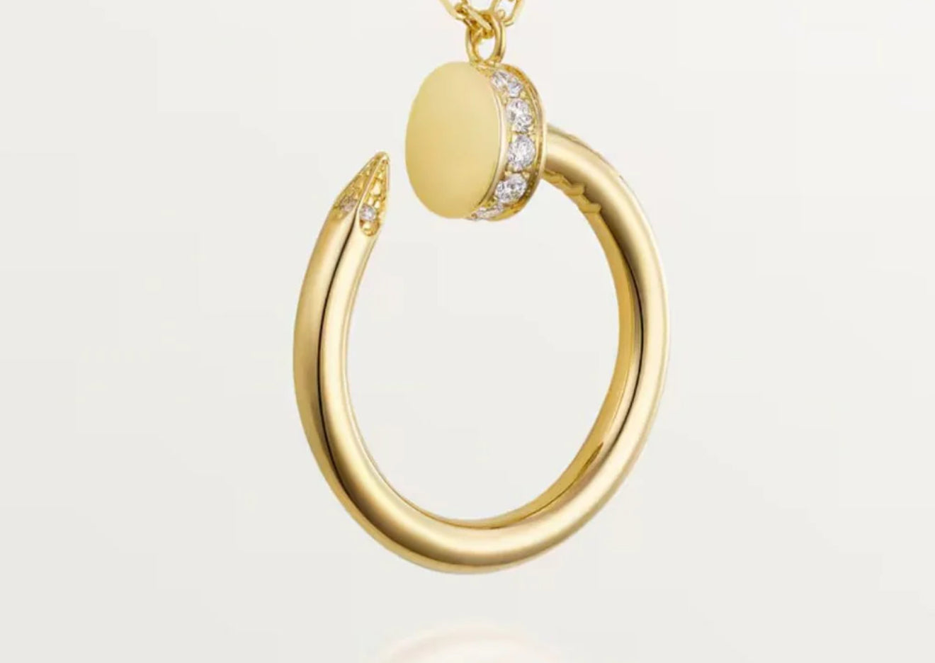 Cartier 10k gold Chain with Clarity adorned with zirconia size 18