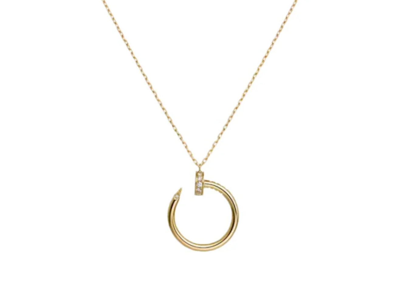 Cartier 10k gold Chain with Clarity adorned with zirconia size 18