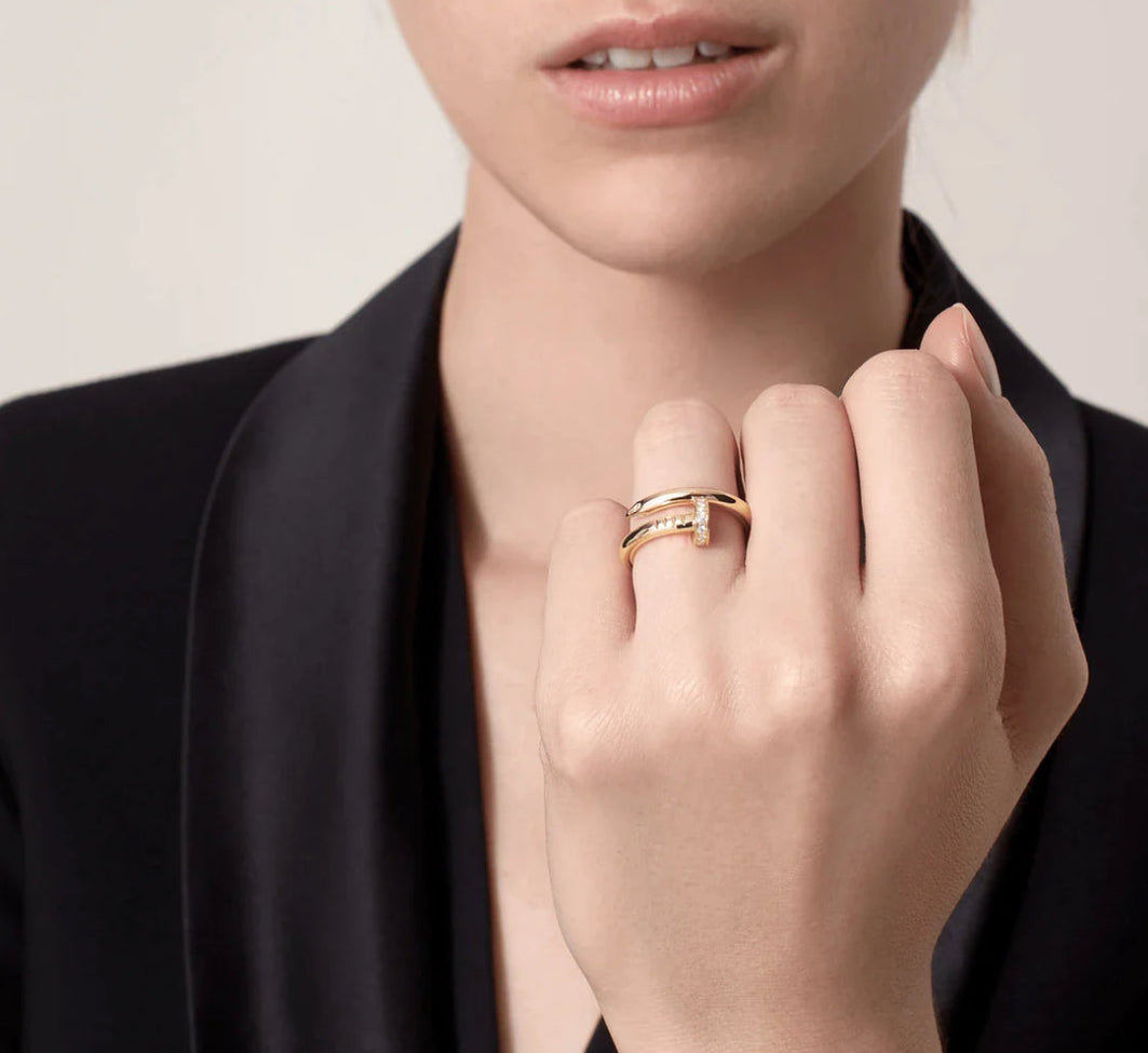Cartier 10k gold ring size 6 1/4 for women