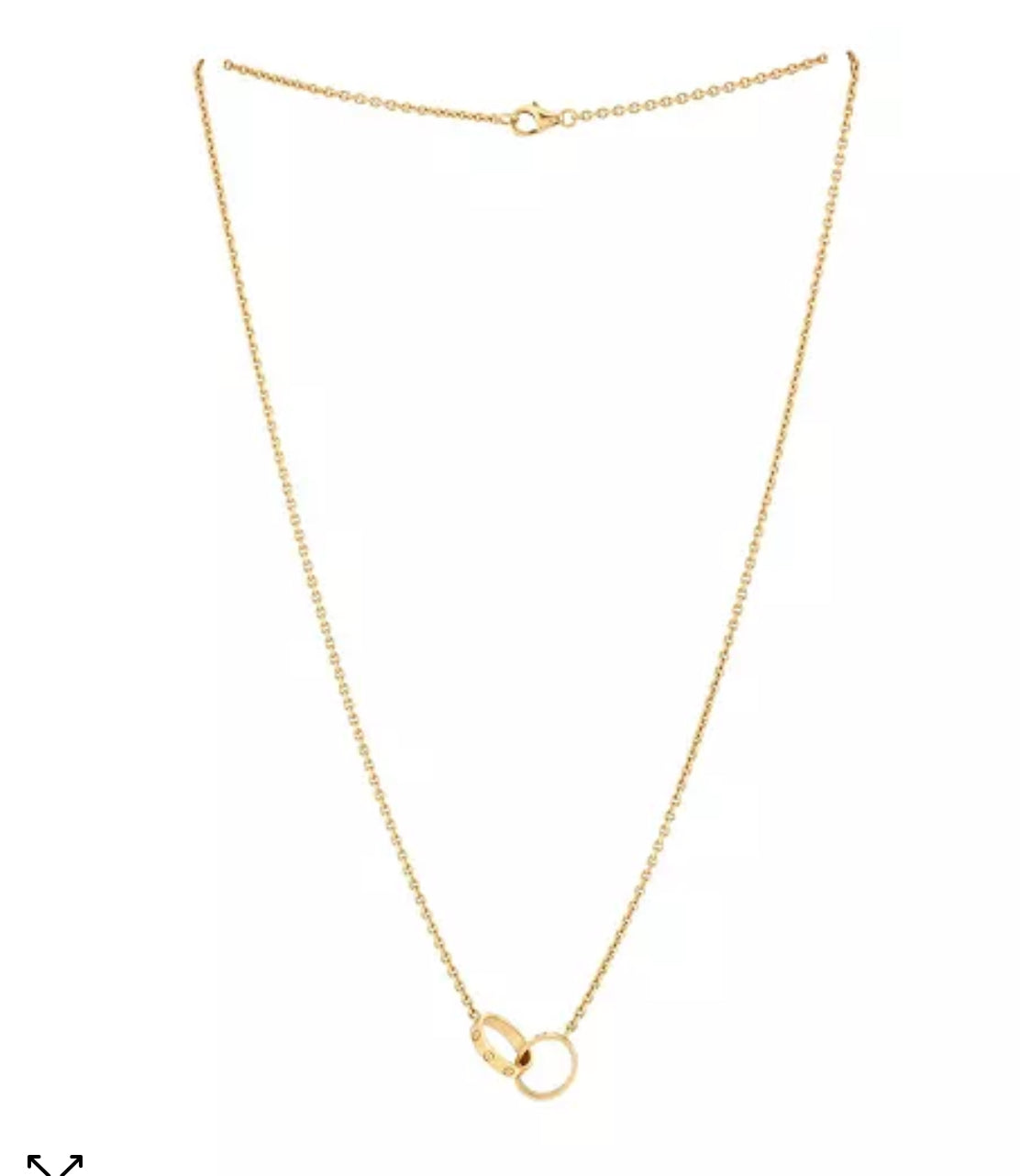 Cartier 10k gold chain, size 18mm for women