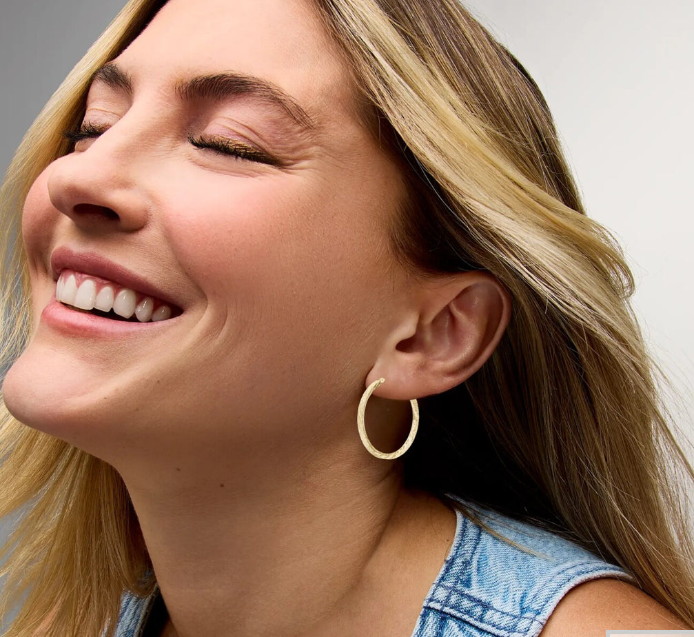 10k gold twisted hoop earrings size 2 for women