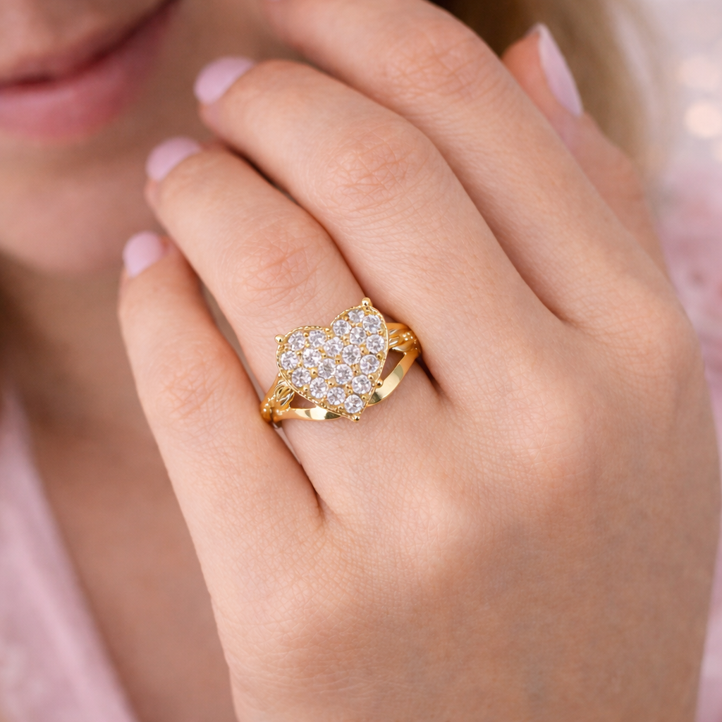 10k Gold Princess Ring Size 7.5