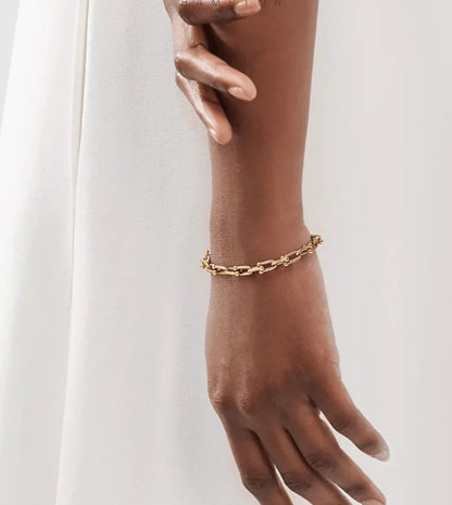 Tiffany Style 10k Gold Bracelet - Size 7
