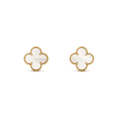 Aretes clover Blanca's de oro 10k de mujer