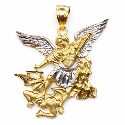 14k Gold Saint Michael Archangel Charm