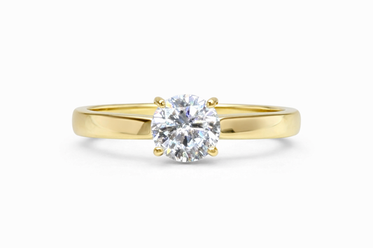 10k Gold Solitaire Ring Size 8