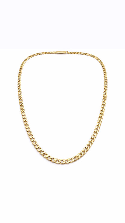 14K Gold Diamond Cut Chain Necklace 22 Inch 4mm