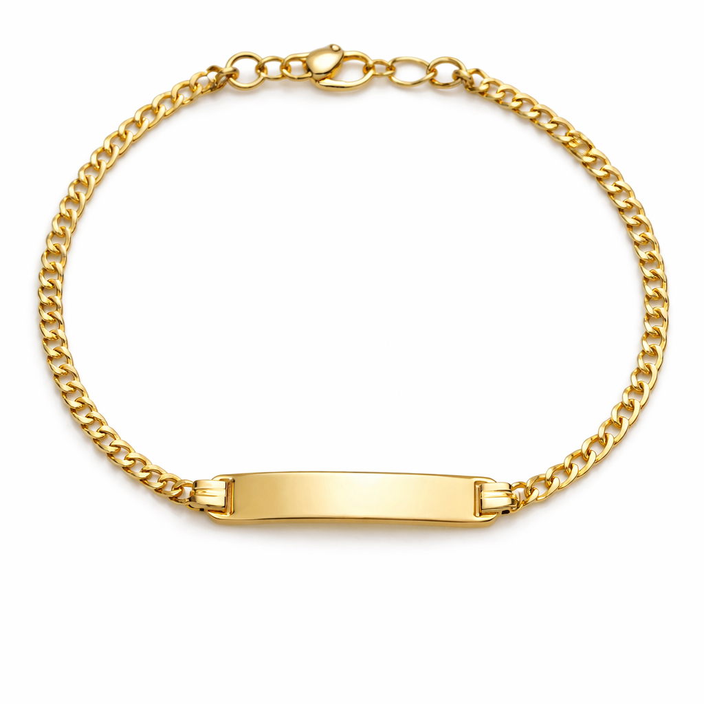 10K Gold ID Bracelet for Kids Size 6