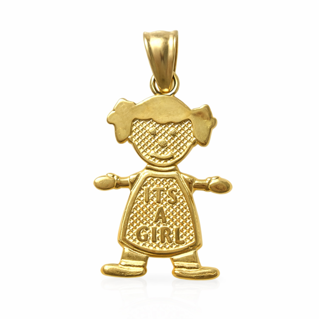 14K Gold Girl Pendant