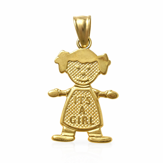 14K Gold Girl Pendant