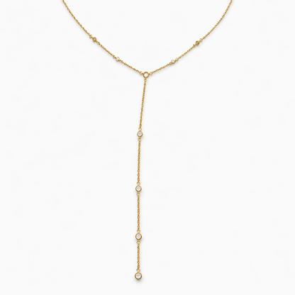 14K Gold Bow Tie Chain Necklace 24 Inch