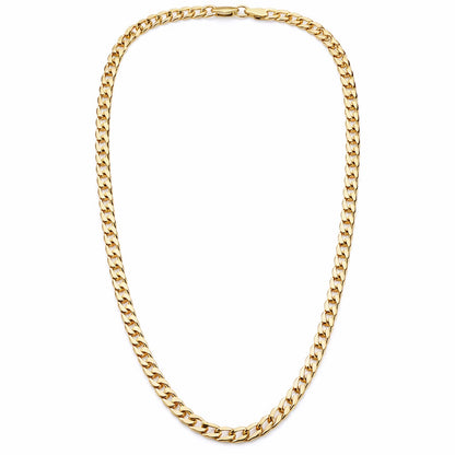14K Gold Diamond Cut Chain Necklace 24 Inch 3.7mm