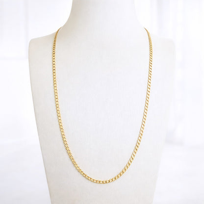 14K Gold Diamond Cut Chain Necklace 24 Inch 3.5mm