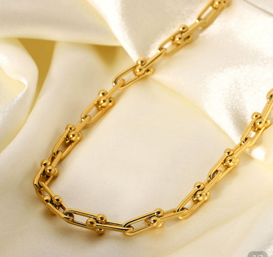 Tiffany Style 10k Gold Necklace - 18 Inches