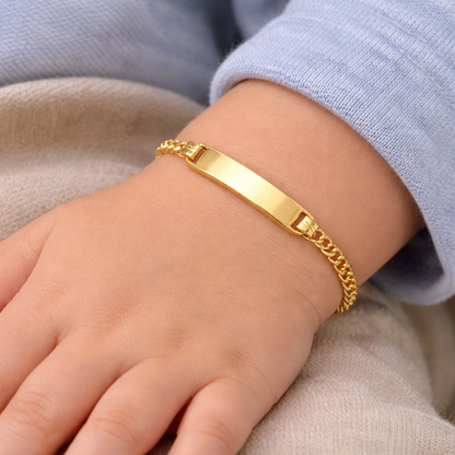 10K Gold ID Bracelet for Kids Size 6