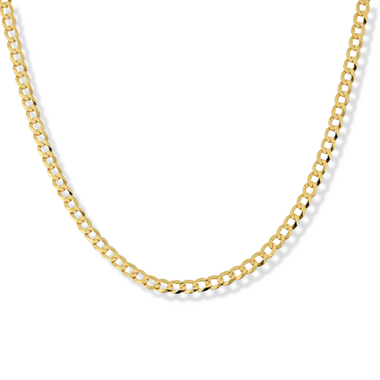 20" 2.5mm 10k Gold Shiny Cut Chain