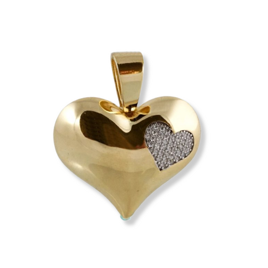 10k Balloon Heart Pendant