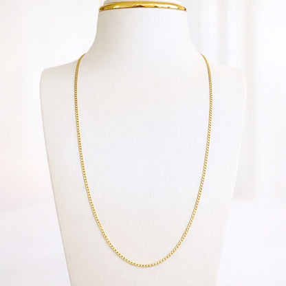 14K Gold Diamond Cut Chain Necklace 24 Inch 2.5mm