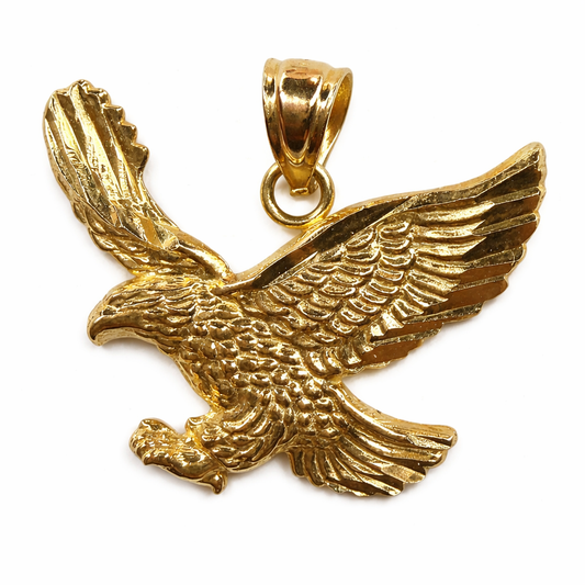 14K Gold Small Eagle Pendant